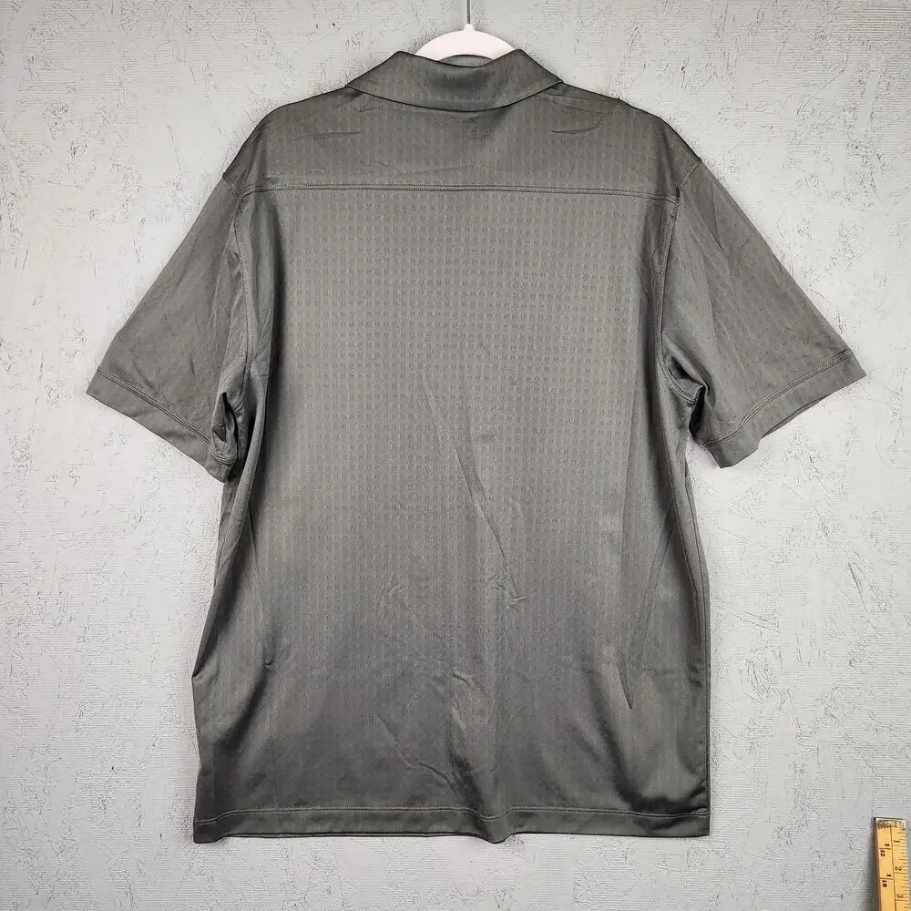 Nike Golf Tour Performance Polo Shirt Mens Large Gray Dri-FIT Lightweight Golf